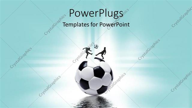  Presentation with football - Sports concept with football and players
