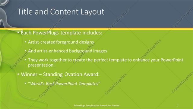 Title and Content presentation slide layout