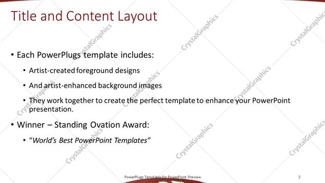 Title and Content presentation slide layout