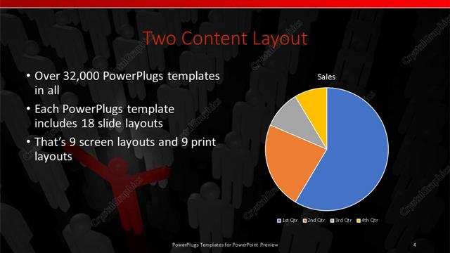 Two Content presentation slide layout