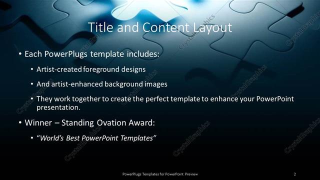 Title and Content presentation slide layout
