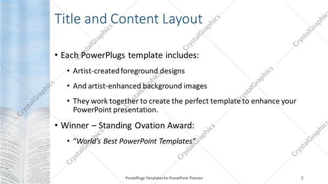 Title and Content presentation slide layout