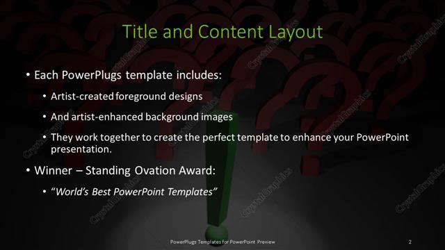 Title and Content presentation slide layout