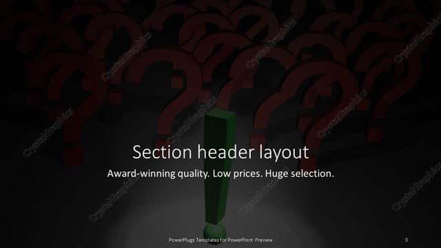 Section Header presentation slide layout