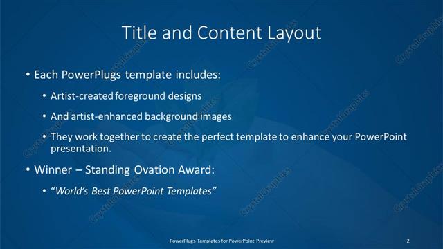 Title and Content presentation slide layout