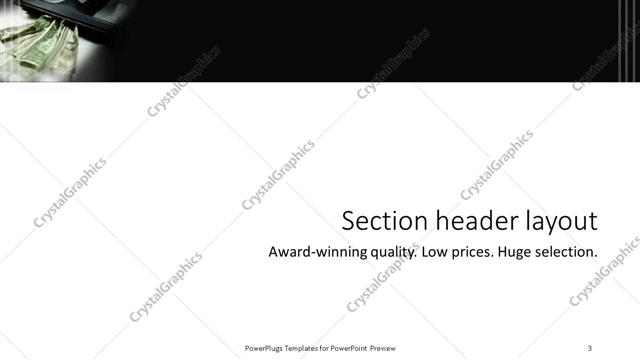 Section Header presentation slide layout