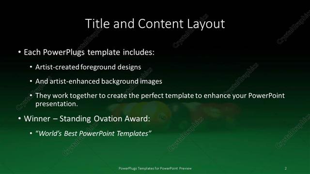 Title and Content presentation slide layout
