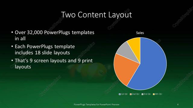 Two Content presentation slide layout