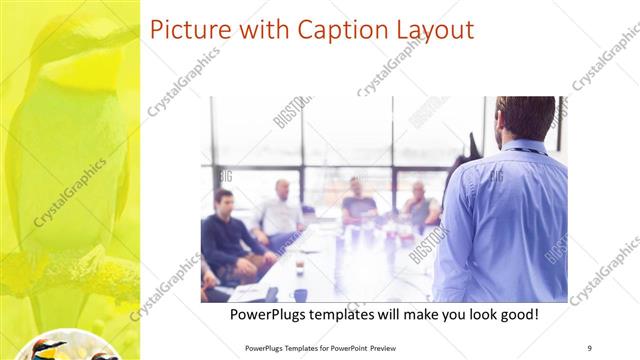 Picture with Caption presentation slide layout