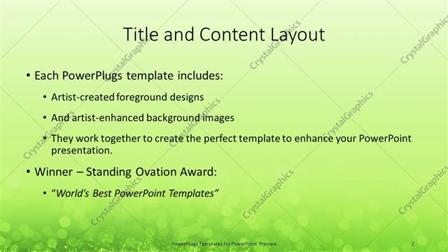 Title and Content presentation slide layout