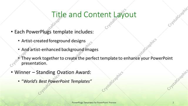 Title and Content presentation slide layout