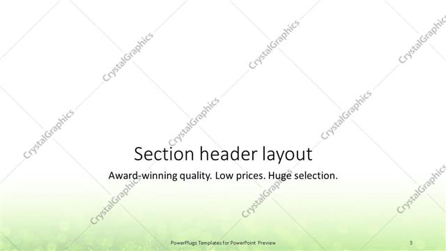 Section Header presentation slide layout