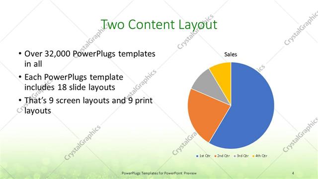 Two Content presentation slide layout