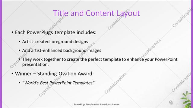 Title and Content presentation slide layout