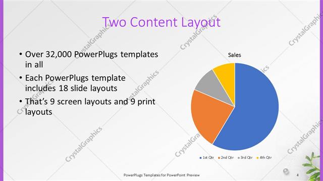 Two Content presentation slide layout