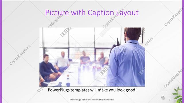 Picture with Caption presentation slide layout