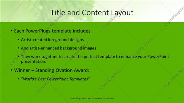 Title and Content presentation slide layout