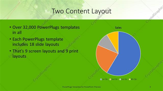 Two Content presentation slide layout