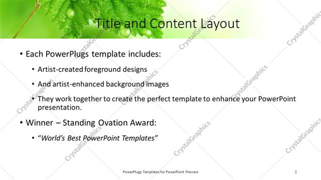 Title and Content presentation slide layout