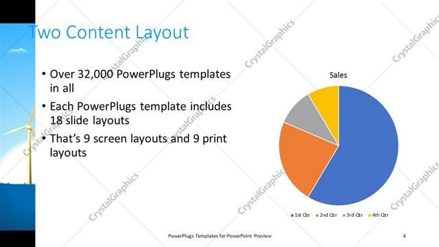 Two Content presentation slide layout