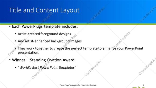 Title and Content presentation slide layout