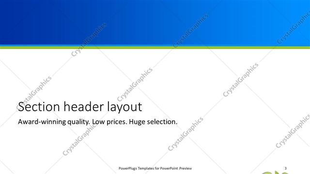 Section Header presentation slide layout