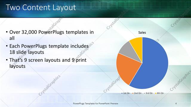 Two Content presentation slide layout
