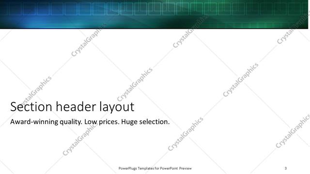 Section Header presentation slide layout