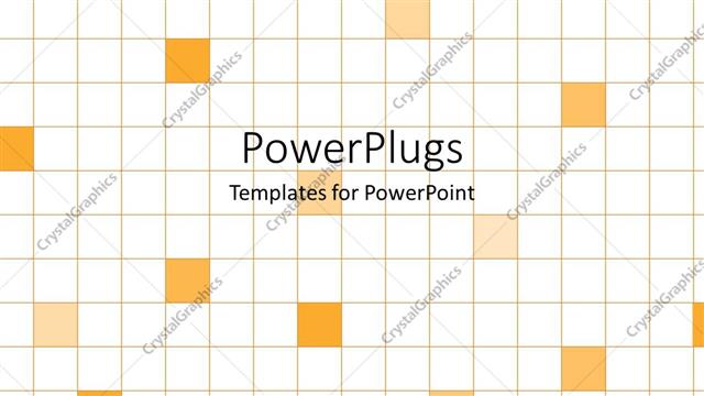  Presentation with orange general - Squared background with orange filled boxes on white background