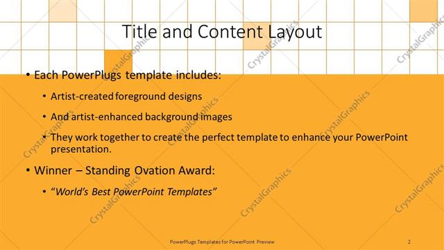 Title and Content presentation slide layout