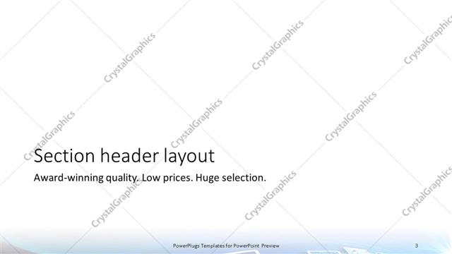 Section Header presentation slide layout