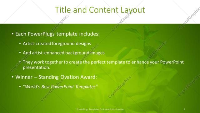 Title and Content presentation slide layout