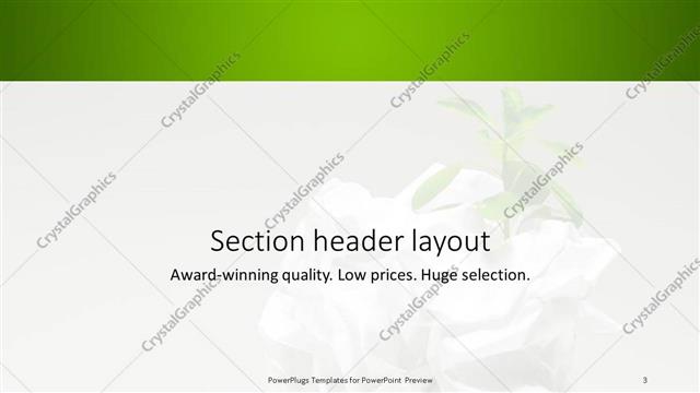 Section Header presentation slide layout