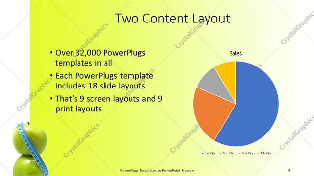 Two Content presentation slide layout