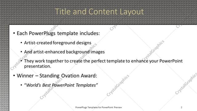 Title and Content presentation slide layout