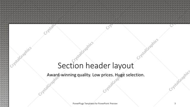 Section Header presentation slide layout