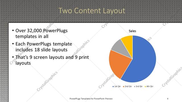 Two Content presentation slide layout