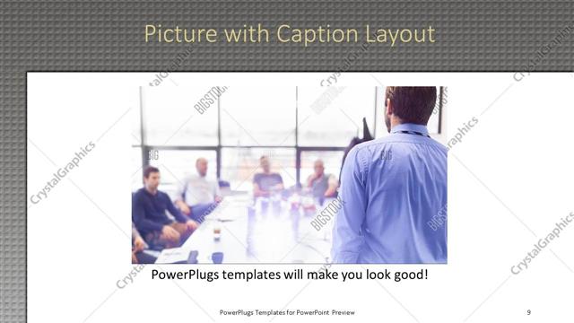 Picture with Caption presentation slide layout