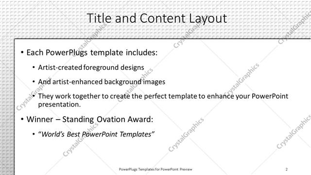 Title and Content presentation slide layout
