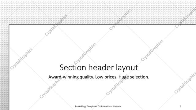 Section Header presentation slide layout