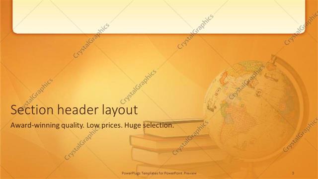 Section Header presentation slide layout