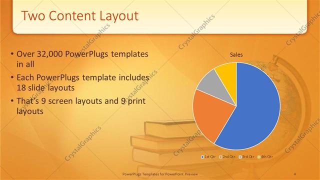 Two Content presentation slide layout