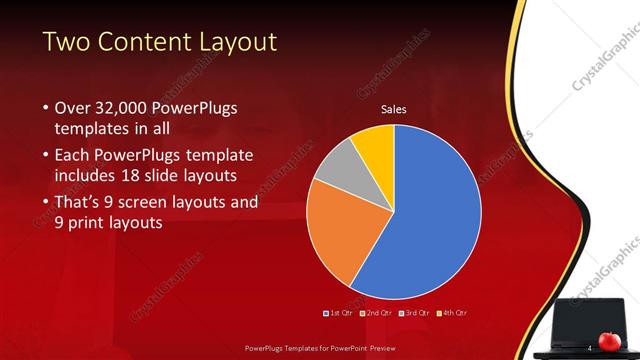 Two Content presentation slide layout
