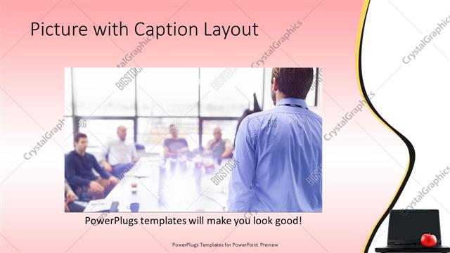 Picture with Caption presentation slide layout