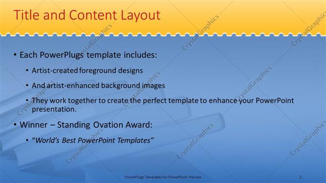 Title and Content presentation slide layout