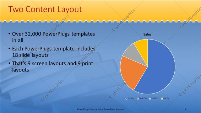 Two Content presentation slide layout