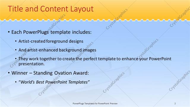 Title and Content presentation slide layout