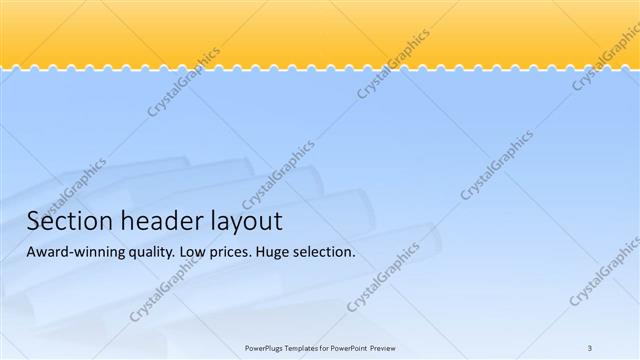Section Header presentation slide layout