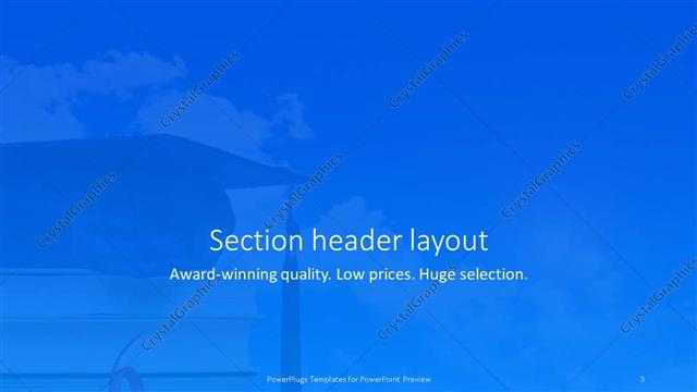 Section Header presentation slide layout
