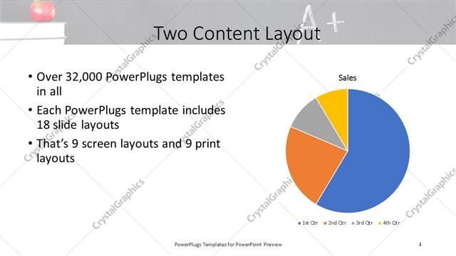 Two Content presentation slide layout